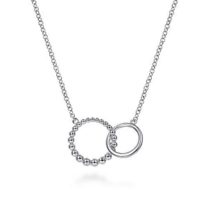 Gabriel & Co.,925 Sterling Silver Bujukan Double Circle Necklace