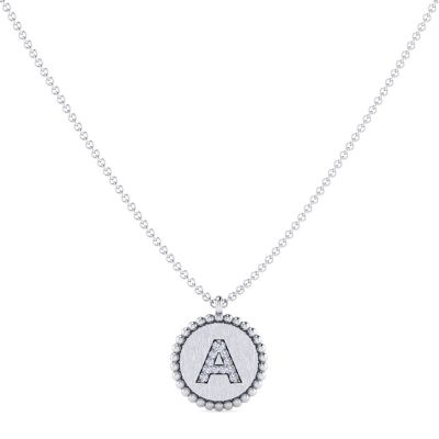 Gabriel & Co., 925 Sterling Silver Bujukan Diamond Initial A Necklace