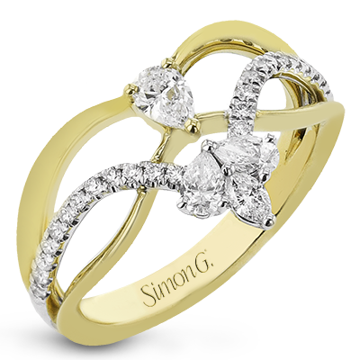 Simon G. 18K Two Tone Diamond Right Hand Ring