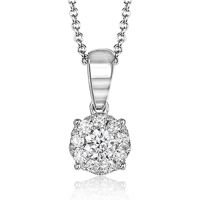Simon G., Pendant Necklace in 18K Gold with Diamonds