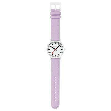 Mondaine Essence White Dial Lavender Strap 41mm Watch