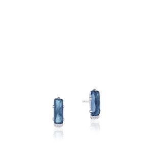 Tacori Emerald-Shaped Gem Earrings with London Blue Topaz