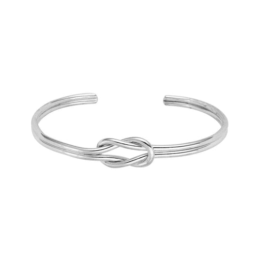 Artistry Sterling Silver Open Knot Cuff 7in