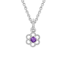 Artistry Sterling Silver Flower Pendant Featuring Amethyst