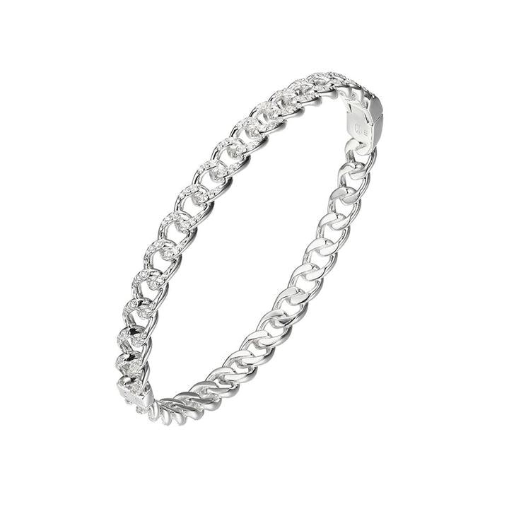 Charles Garnier Sterling Silver Hinged Bangle