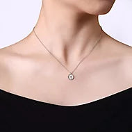 Gabriel & Co., Sterling Silver Cross Bujukon Diamond Fashion Pendant Necklace