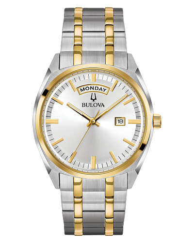Bulova mens top watch white face