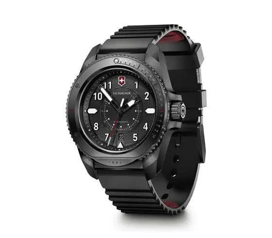 Victorinox Journey 1884 Black Out Rubber Strap 43mm Mens Watch