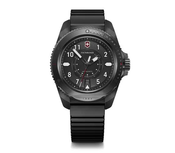 Victorinox Journey 1884 Black Out Rubber Strap 43mm Mens Watch
