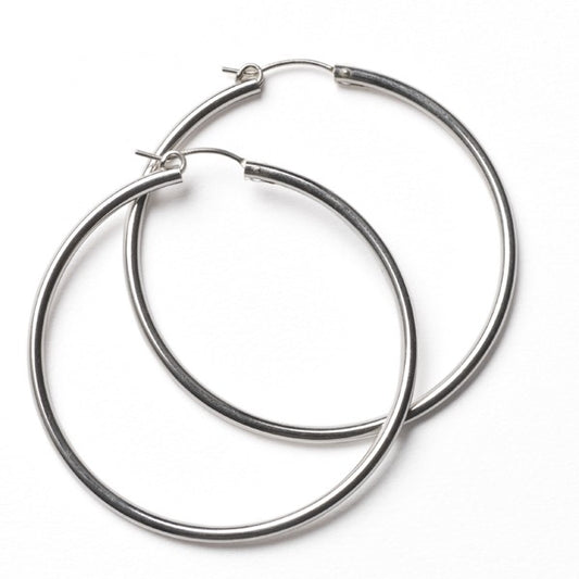 Sterling Silver Round Hoop