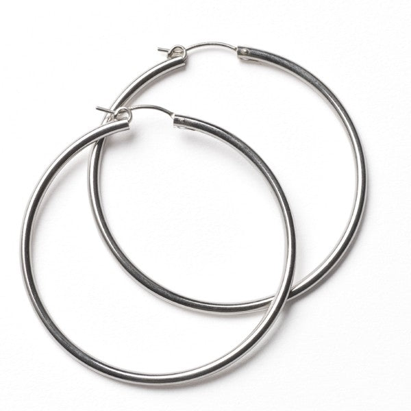 Sterling Silver Round Hoop