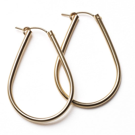 Gold Fill Teardrop Hoop Earring