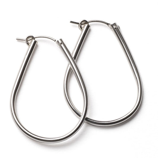 Sterling Silver Teardrop Hoop