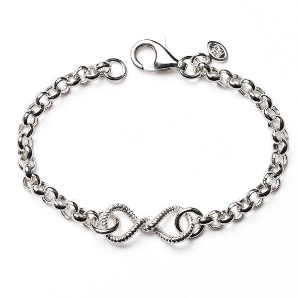 Southern Gates Sterling Silver Infinity Bracelet 7.5"