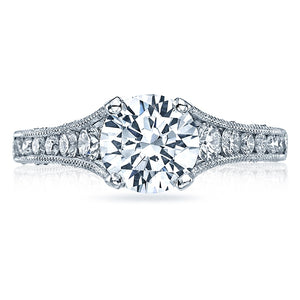 Tacori Reverse Crescent Platinum Engagement Ring