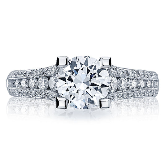 Tacori Classic Crescent 18K White Gold Engagement Ring