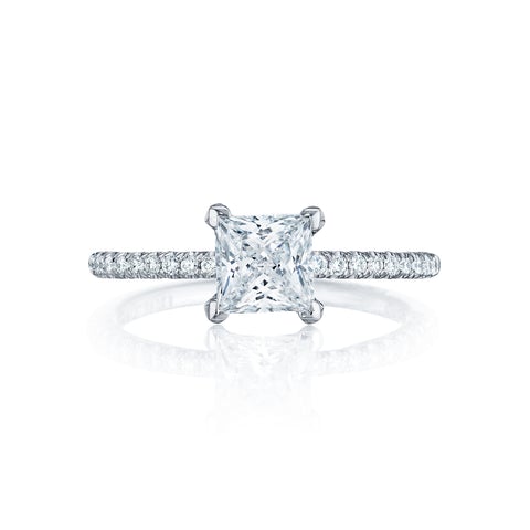 Tacori Petite Crescent 18K White Gold Engagement Ring