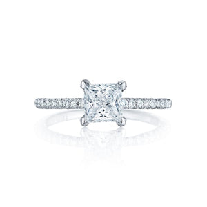 Tacori Petite Crescent 18K White Gold Engagement Ring