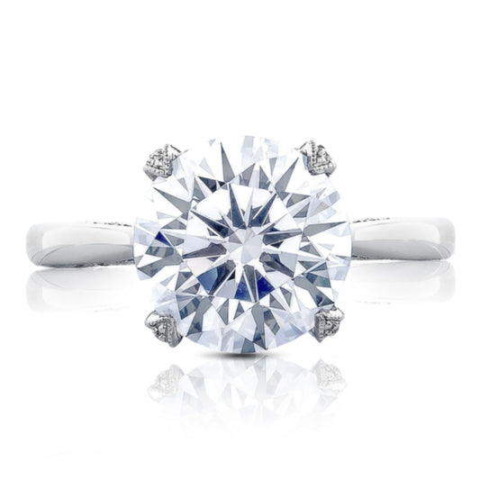 Tacori Platinum Round Center Diamond Engagement Ring