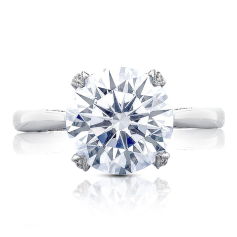 Tacori Platinum Round Center Diamond Engagement Ring