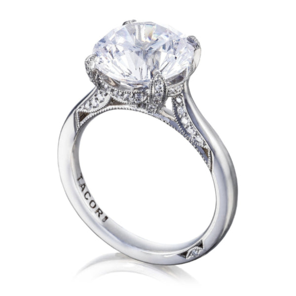 Tacori Platinum Round Center Diamond Engagement Ring