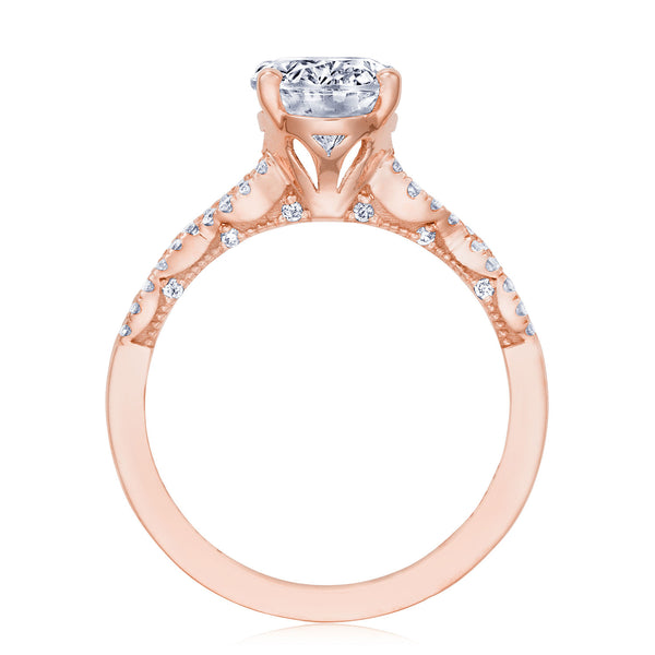 Tacori Coastal Crescent 14KPK Oval Diamond Engagement Ring
