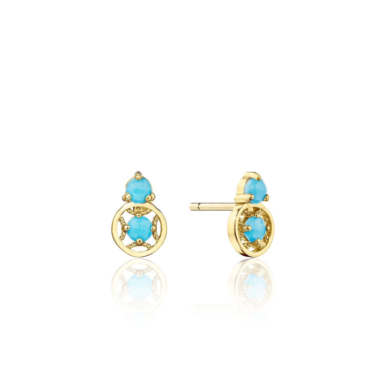 Tacori Petite Gemstone Earrings with Turquoise