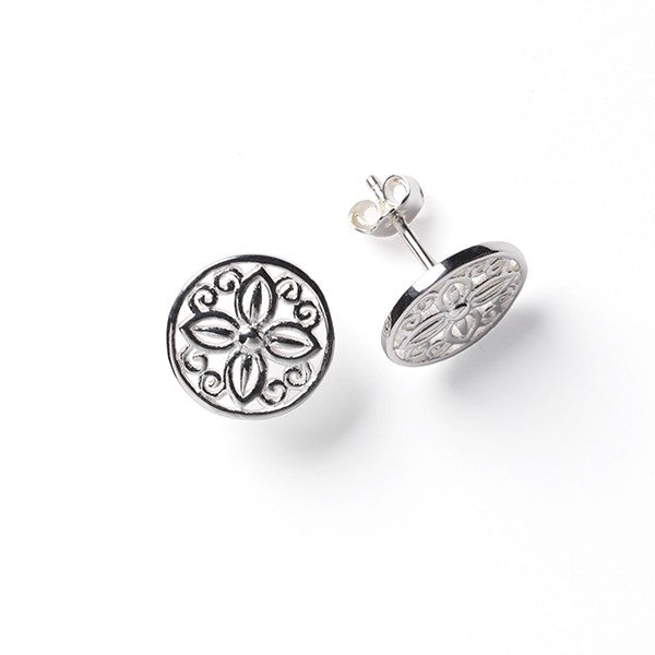 Southern Gates Sterling Silver Blossom Post Earrings