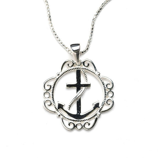Southern Gates Sterling Silver Anchor Necklace