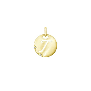 Tacori Charming Letter "T" in 14K yellow gold