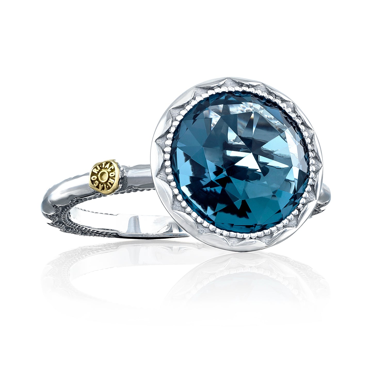 Tacori Crescent Bezel Ring featuring London Blue Topaz