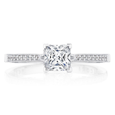 Tacori Coastal Crescent 14KWG Princess Cut Diamond Engagement Ring