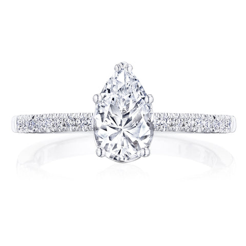 Tacori Coastal Crescent 14KWG Pear Cut Diamond Engagement Ring