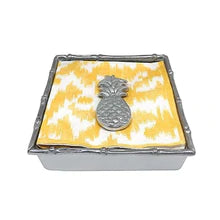 Mariposa Tropical Pineapple Bamboo Napkin Box